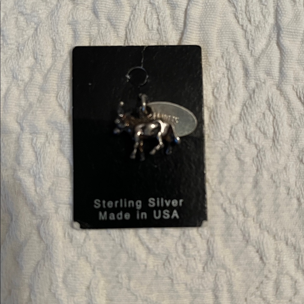 Sterling Silver Bull Pendant